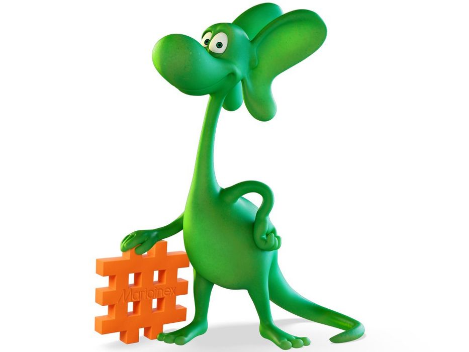 Marioinex Diplodok i T-Rex klocki Mini waffle 148ele + figurka