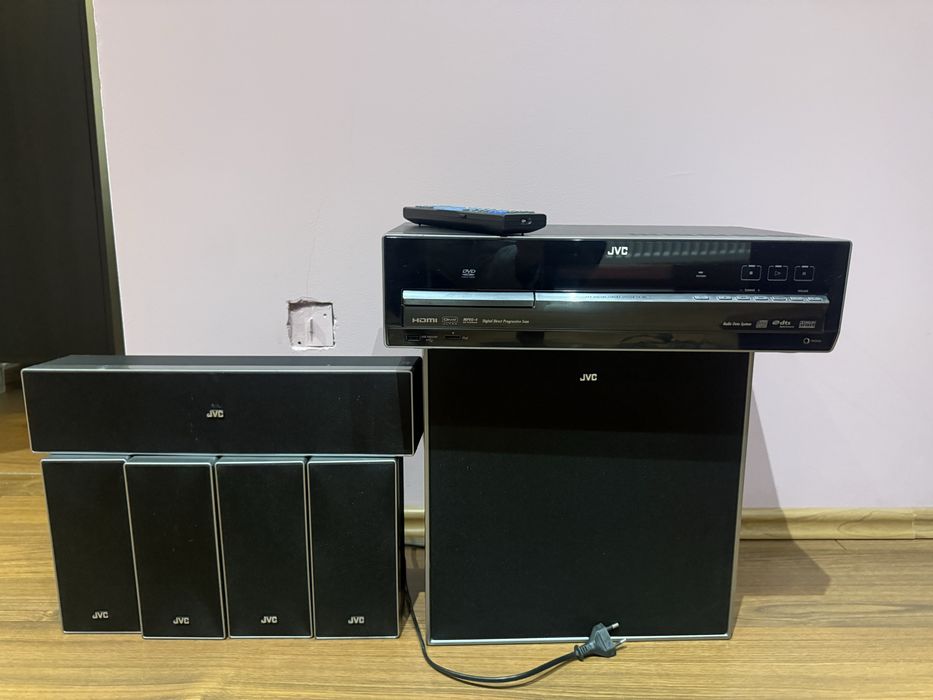 JVC kino domowe 5.1 – DVD/HDMI – komplet z pilotem