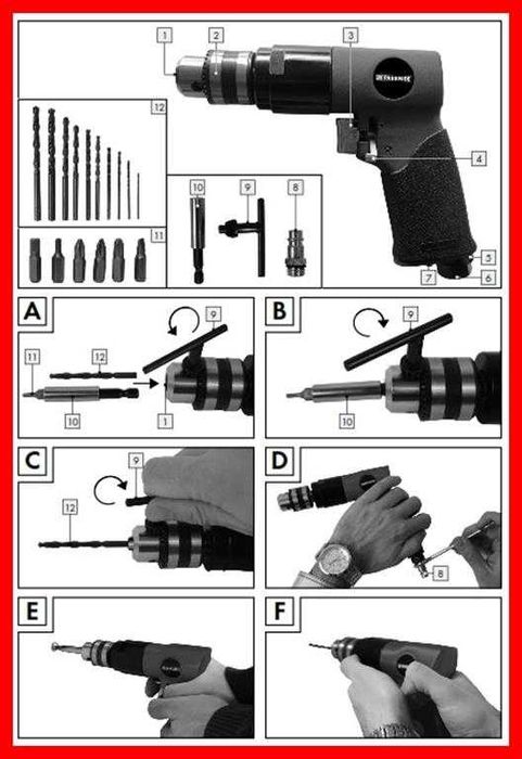 Aparafusadora/Berbequim a ar comprimido Parkside NOVA/ESTREAR!