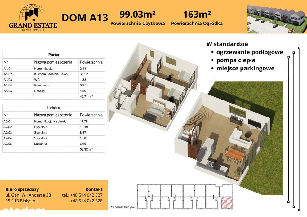 Piękny dom 99m2 A13 Lodowa Aleja w Białymstoku