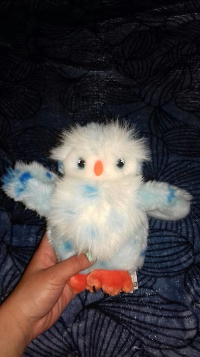 Мягкая игрушка сова голубая совушка игрушка филин.