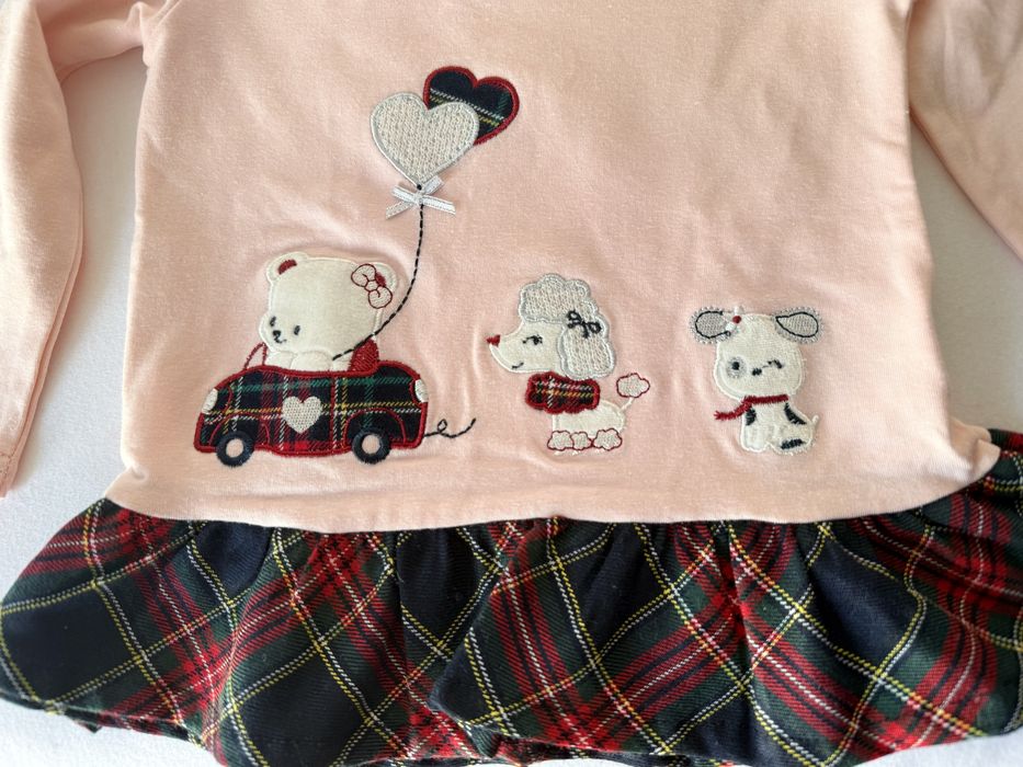 Camisola de manga comprida em tom rosa suave