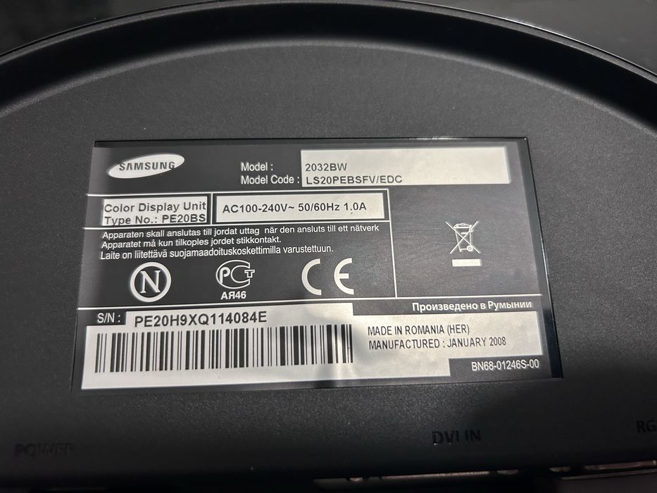 Monitor Samsung SyncMaster 2023BW