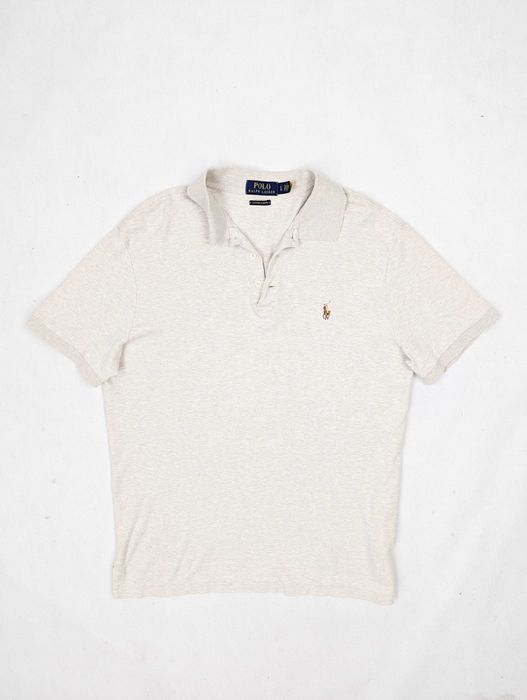 Polo Ralph Lauren beżowa koszulka polo L slim fit