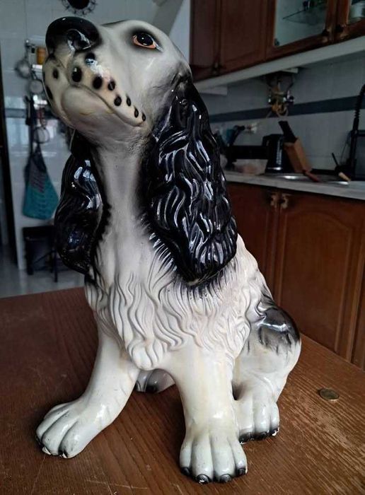 Cocker  Spaniel em faiança. Grande