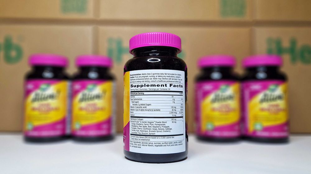 Вітаміни для волосся, шкіри та нігтів Nature's Way Alive 60 жув. табл.