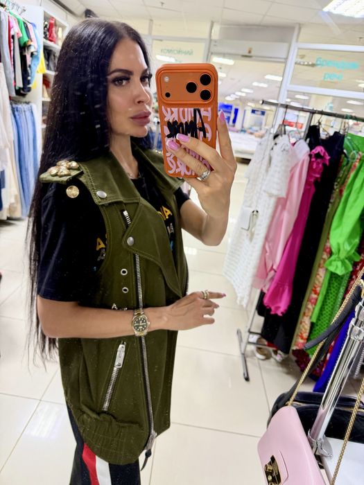 Жилет Coach зі сваровськи