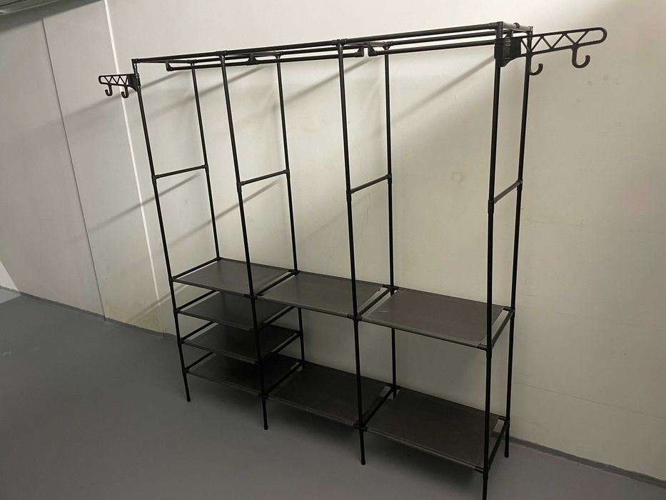 Garderoba XXL solidna Szafa metalowa wieszak na ubrania Regał stojak