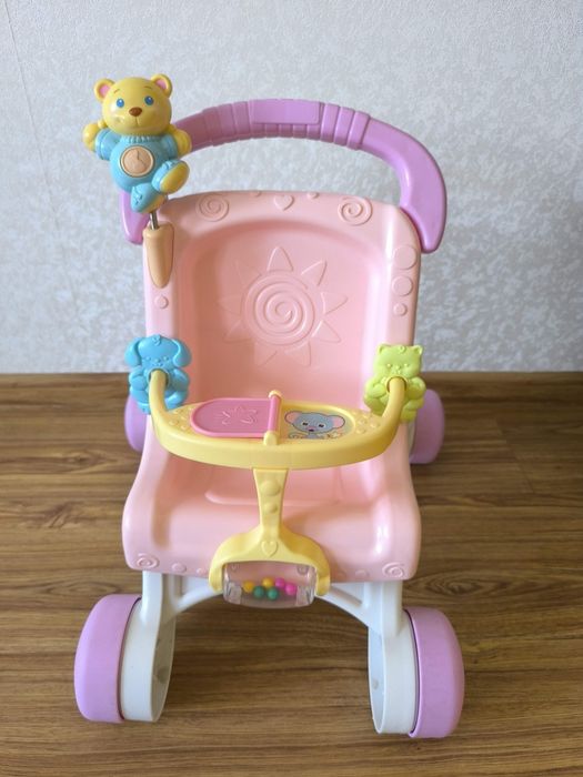 Коляска – ходунки і лялька мягка з брязкальцем Fisher-Price