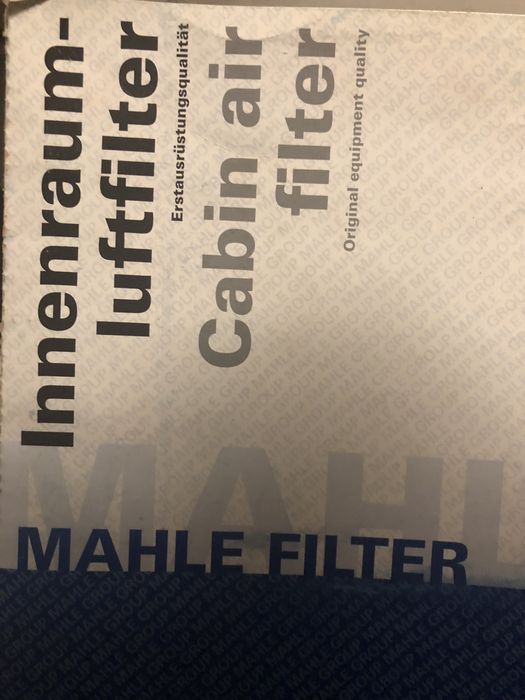 Новый фильтр салона V.A.G. 1k1819653, 1k1819653a MAHLE original