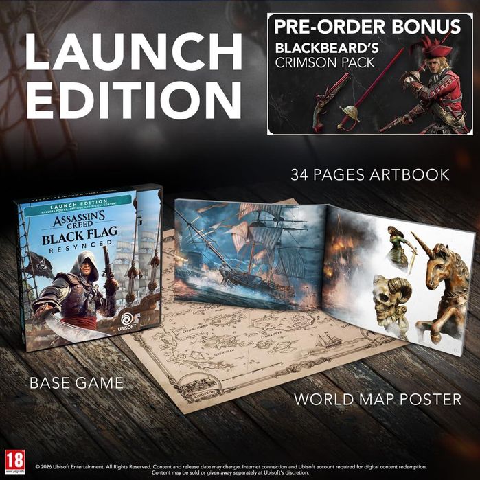 Диски з грою Assassin's Creed Black Flag Resynced Launch edition (PS5)