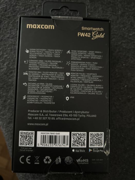 Smartwatch Maxcom FW42 47mm Złoty