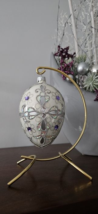 Bombka świąteczna bogato zdobiona