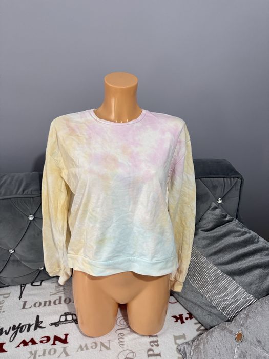 Pastelowa bluza tie-dye PIECES S bawelna 95