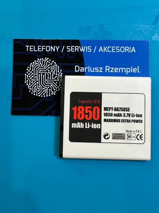 Nowa bateria Sony BA750 XPERIA ARC S LT18i LT15i X12