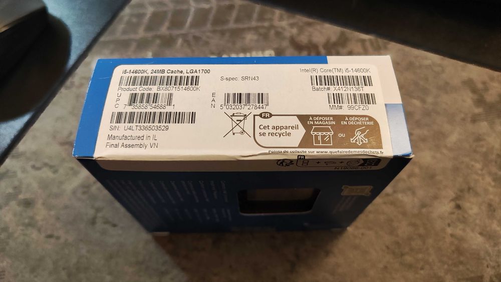 Intel Core i5-14600K Box 14C (6P+8E) 20T 5.3GHz DDR4/DDR5 Новий