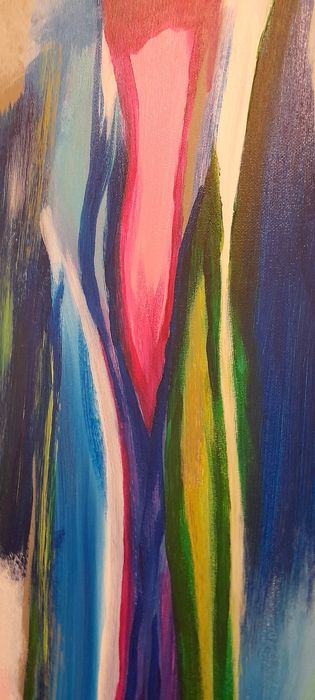 Quadro Pintura Abstrata em Tela 40x60cm