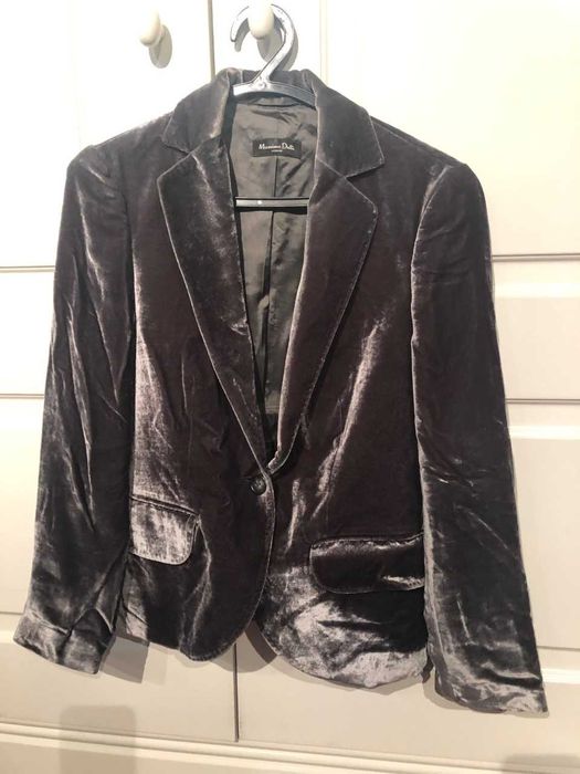 casaco/ bleiser de veludo cinza   MASSIMO DUTTI   28