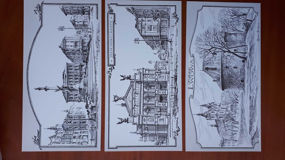 Lwów w grafice, 15 kart z widokami miasta