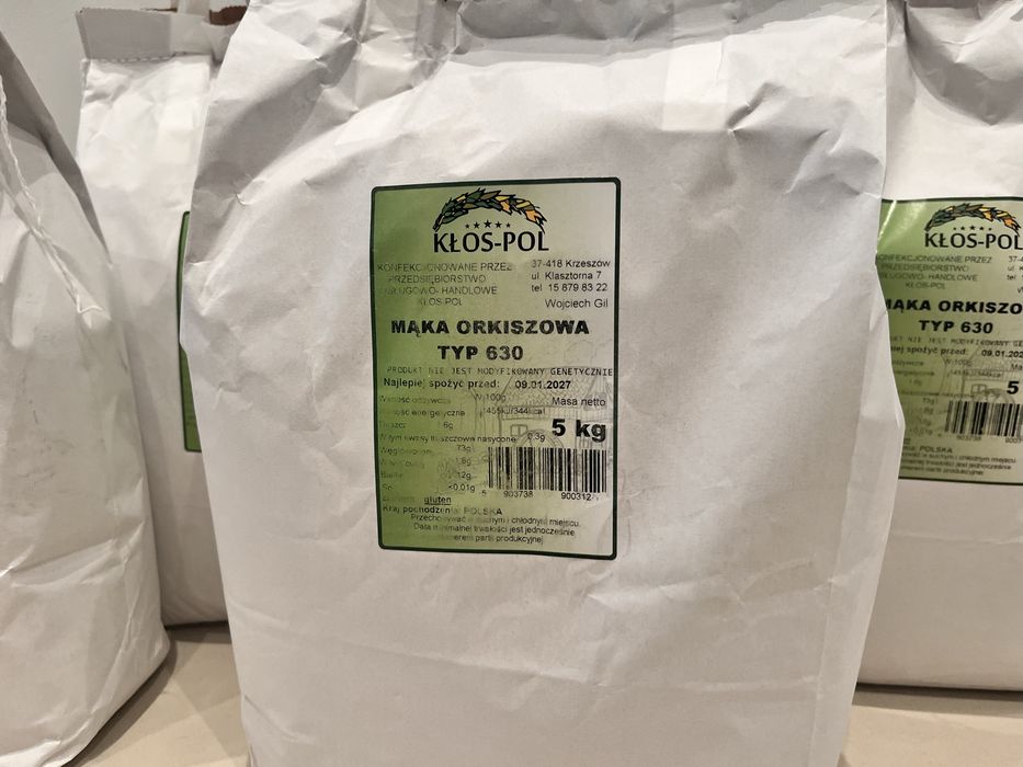 Mąka Orkiszowa KŁOS-POL 5kg nowa