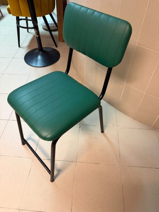 4 cadeiras verdes deluxe almofadadas