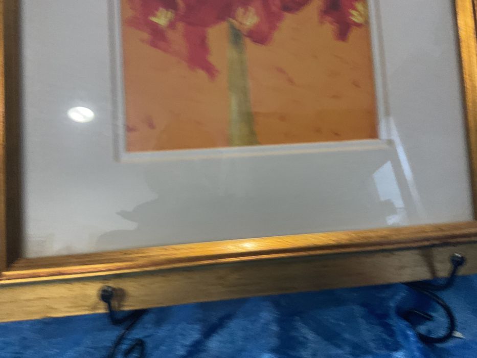 Quadro print com proteção de vidro 33x33 cm