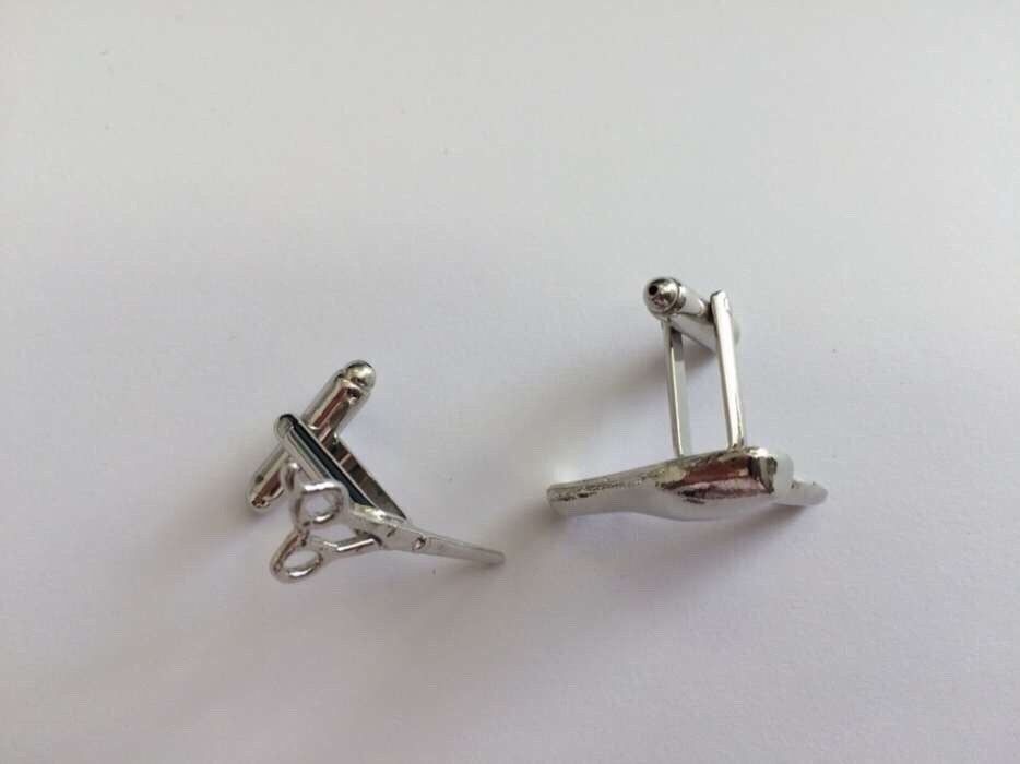 Botões de punho Helicóptero | Trevo prateado