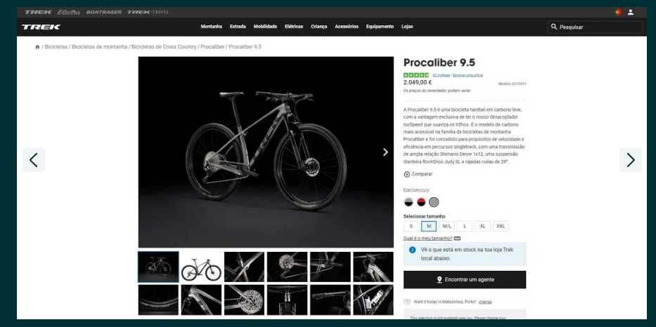 Vendo bicicleta Trek pro caliber 9.5