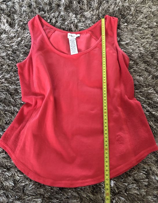 Calvin Klein Jeans top koszulka sportowa S malinowa