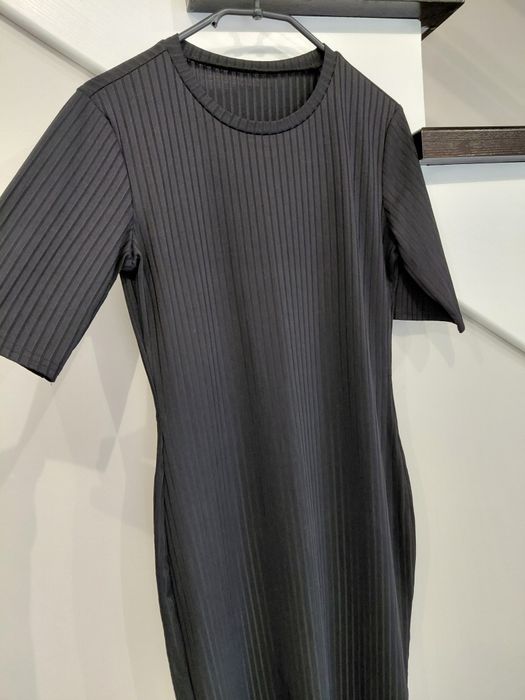 Super sukienka włoska New Collection midi prążek