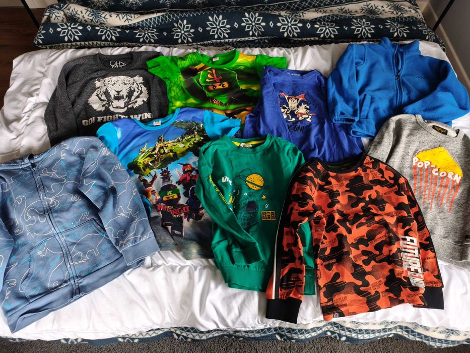 Duży zestaw ubranek dla chłopca r. 122