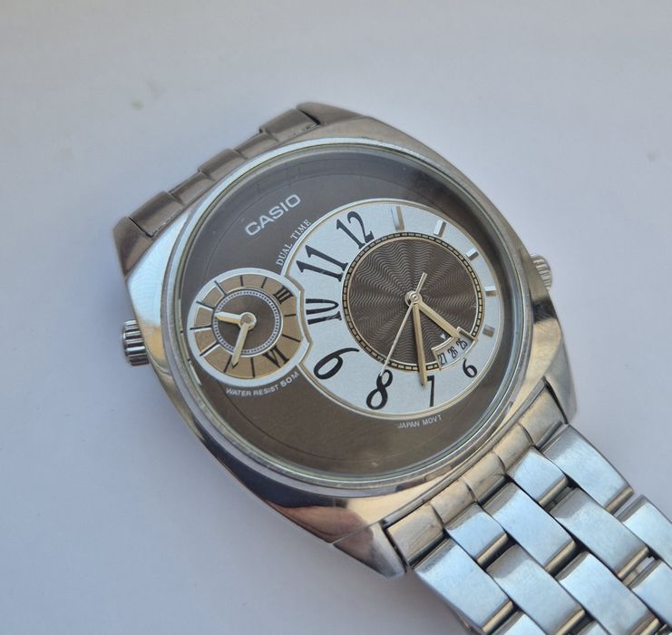 Zegarek Casio MTF-108 vintage dual time