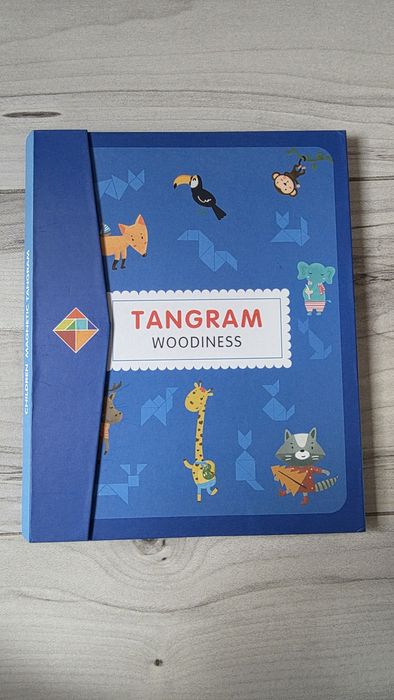 Gra edukacyjna Tangram Woodiness - magnetyczne układanki (książeczka)