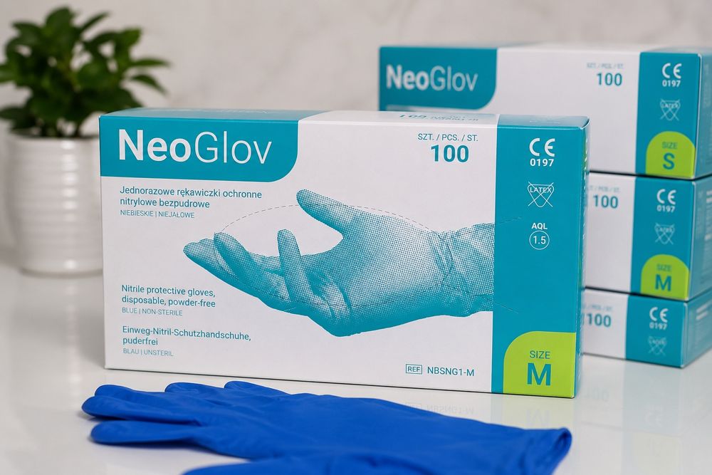 Rękawiczki  NeoGlov – karton 1000 szt.  Rozmiary S, L,