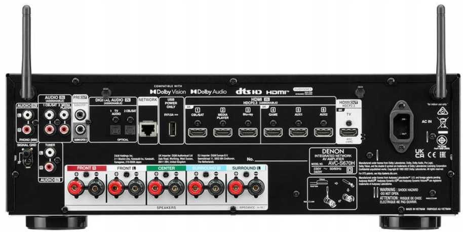 Amplituner 5.2 DENON AVR-S670H - jak nowy