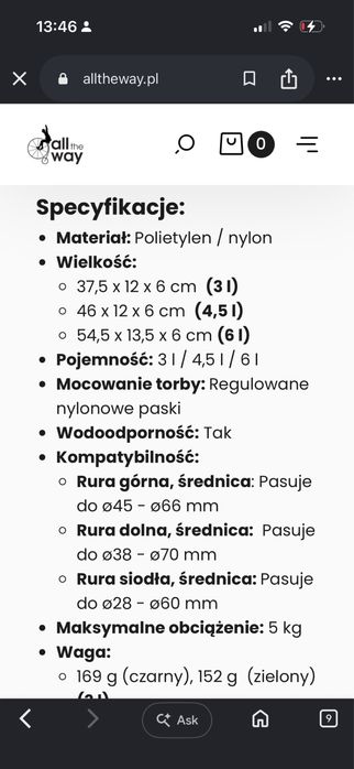 Sakwa pod ramę Topeak MidLoader 4.5