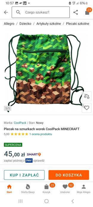 Cool Pack workoplecak nowy gruby solidny mocny