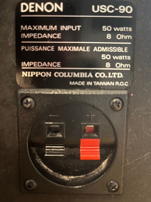 Aparelhagem Denon Radio, CD, colunas