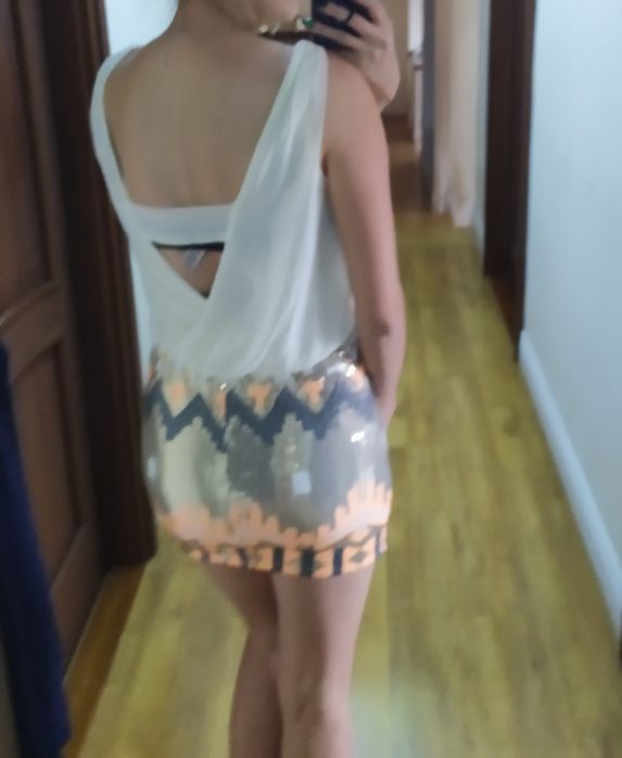 Mini sukienka z cekinami. Hit! M. Cekiny impreza sylwester