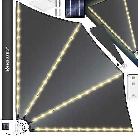 Markiza Boczna Składana Na Balkon Oświetlenie Led Wachlarz Prywatności