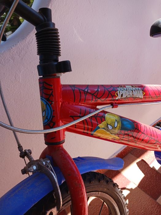 Bicicleta para criança até 8 anos, homem aranha