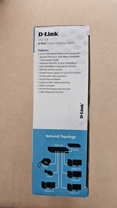 === Switch D-Link DGS 108 Gigabit nowy nieużywany ===