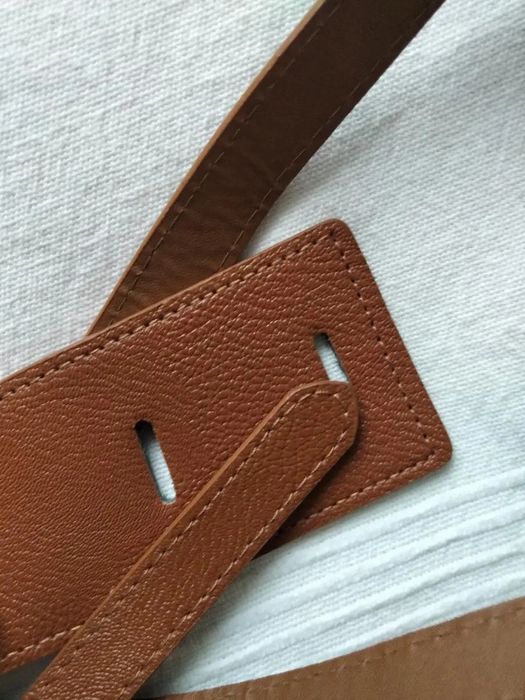 Nowy szeroki pasek ekoskóra brąz do płaszcza sukienki żakietu 120 cm