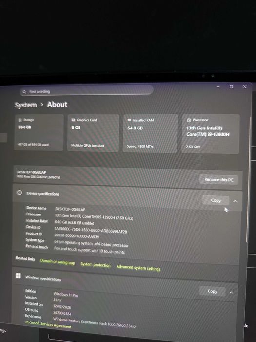 ASUS ROG Flow X16 (Ecrã Mini-LED) | i9, RTX 4070, 64GB RAM | Como Novo