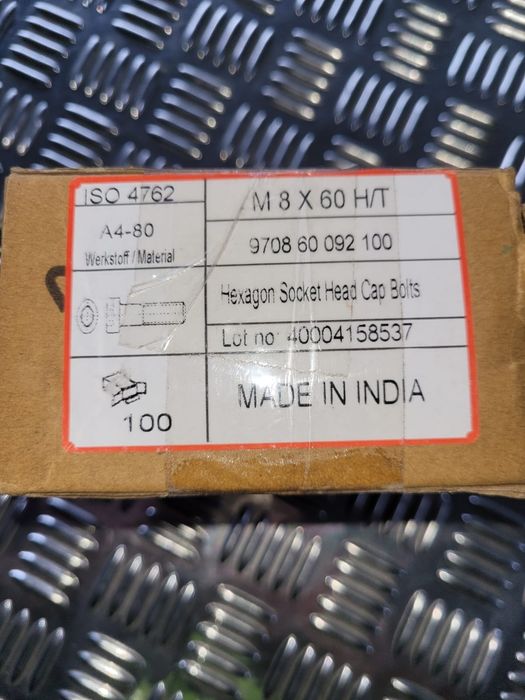 Śruba M8 x 60 A4 inox/kwasoodporna