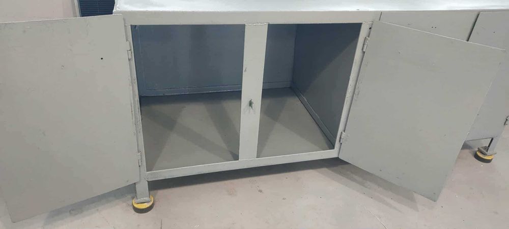 Stół warsztatowy, solidny, metalowy, ślusarski, roboczy 200x80x90