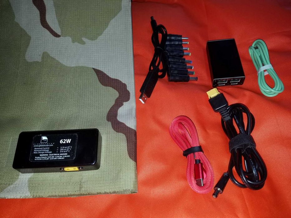 Гибкая солнечная панель пехоты США Globalsolar 62W 32в.