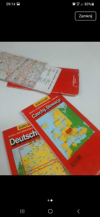 Retro mapy samochodowe, lata 90 te - początek 2000 r, stan -bdb do bdb
