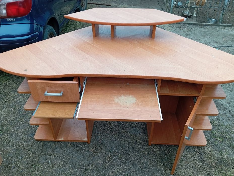 Biurko narożne bardzo duże wytrzymałe