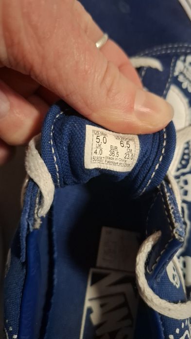 Buty damskie trampki Vans oryginalne 36.5 niebieskie